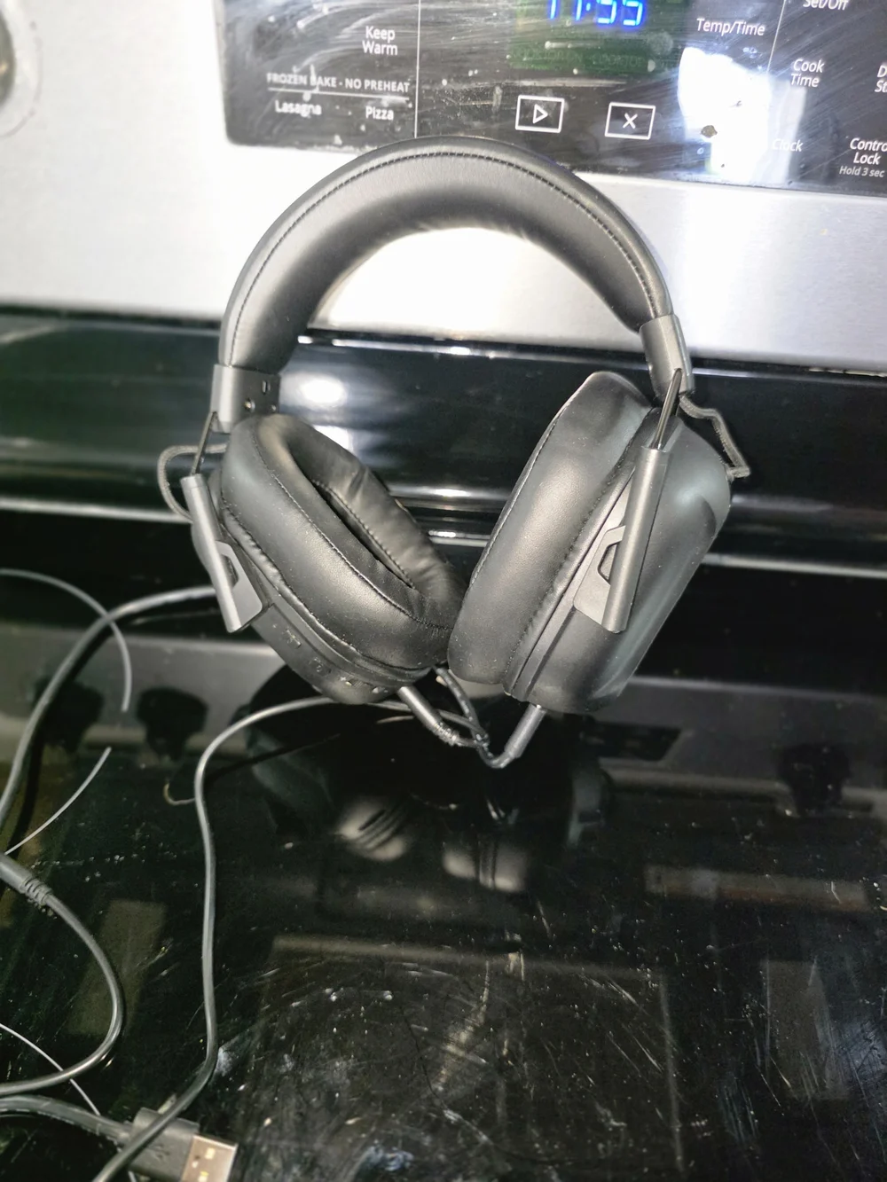 Wired Over-Ear Headset with Microphone - Black